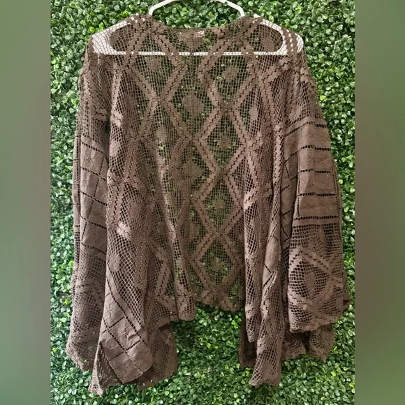 FREE PEOPLE Off The Coast Crochet Layer CARDIGAN - Picture 9 of 14